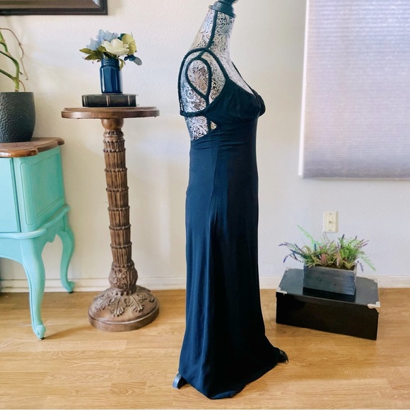 Princess Polly Backless Cutout Summer Cotton Linen Blend Maxi Dress Size 2 - Picture 2 of 8